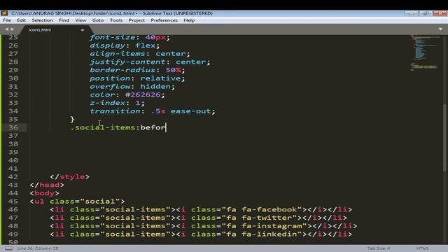 Social Media Button Hover Effect Using HTML & CSS Only смотреть онлайн
