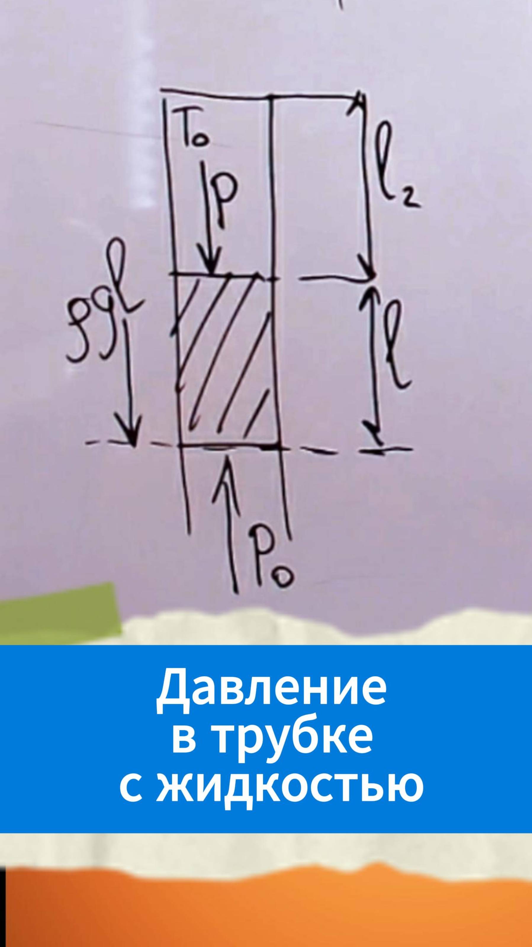 Давление в трубке с жидкостью смотреть онлайн