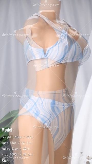 New batch printing padded V-wire high waist sexy two-piece swimsuit BA000256 смотреть онлайн