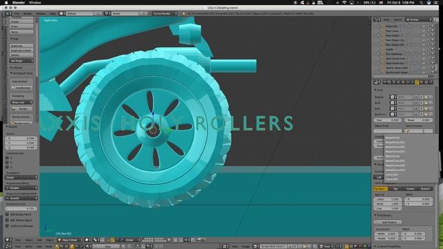 Tire's side wall graphic tutorial in Blender смотреть онлайн