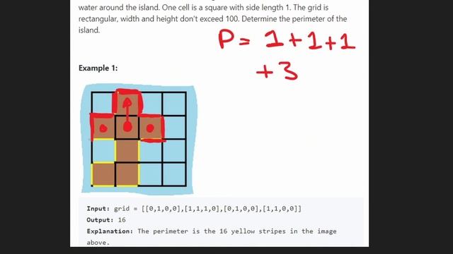 Leetcode 463: Island Perimeter (RU) смотреть онлайн
