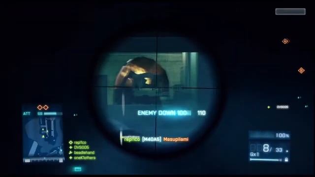 BATTLEFIELD 3 BETA M40A5 sniper montage смотреть онлайн