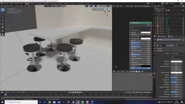 Blender 2.8 BAR-STOOL kitchen setup tutorial | 2/2 | BEGINNER смотреть онлайн