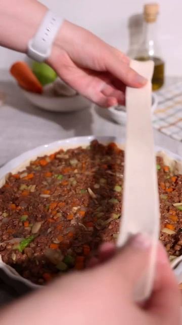 Пирог с фаршем Greenwise и овощами🥧