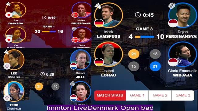 Denmark Open badminton Live | Day 2 R-32 | All Court Live badminton Round of 32 смотреть онлайн