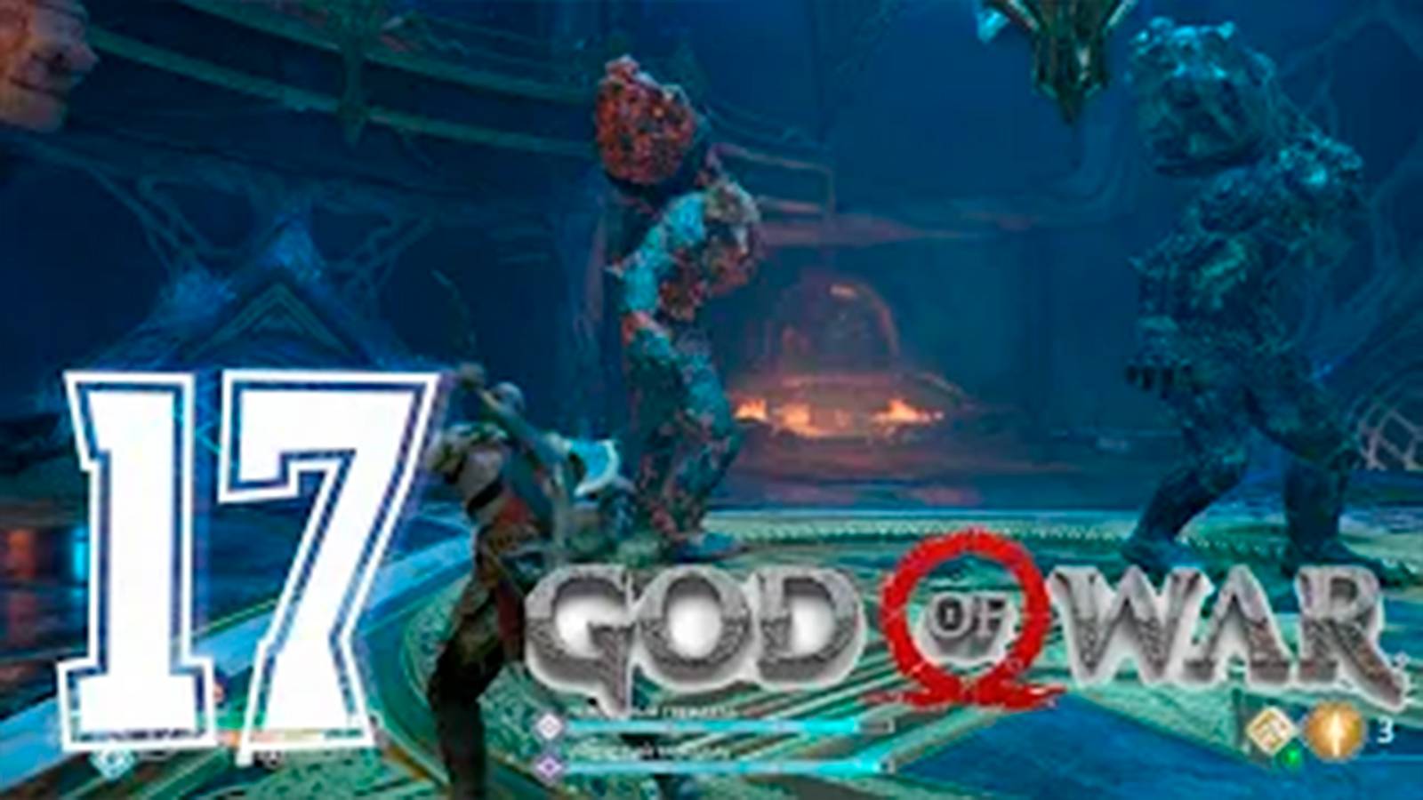 Прохождение God of War 4. часть 17. Боссы  Инеистый и пепельный грендель