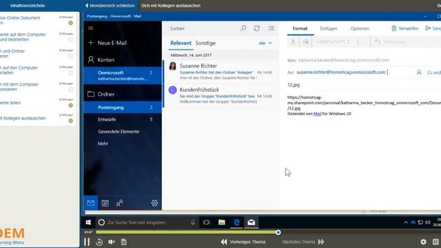 OneDrive für Business 2017 Online E-Learning Kurs Demo смотреть онлайн