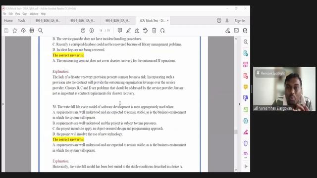 Virtual CPE Meeting (VCM) On “ISA 3.0 (New Syllabus) How To Crack ISA Assessment Test”19122021