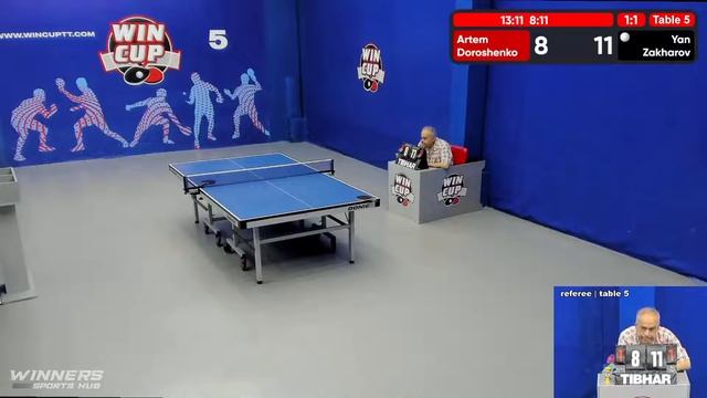 18:00 Дорошенко Артём 3-1 Захаров Ян стол 5 ЮГ-4 03.06.22 смотреть онлайн