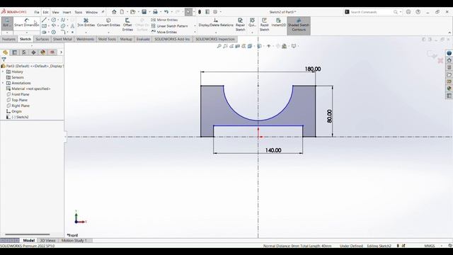 Line , Arc & Circle Command use in Solidworks Fully Define sketch / video -8 смотреть онлайн