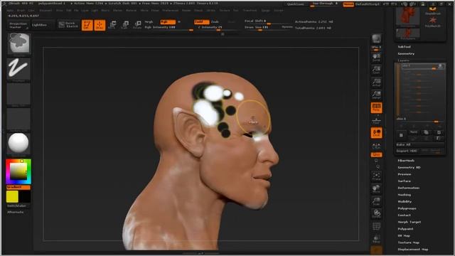 Zbrush CZ sculpt 1.3 basic polypaint,layers(vrstvy) смотреть онлайн