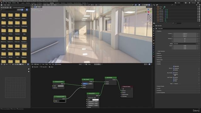 3 - Creating the School Hallway Scene