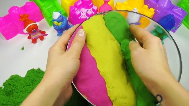 DIY How to make Rainbow Kinetic Sand Planet Cake and Learn Colors for Kids смотреть онлайн