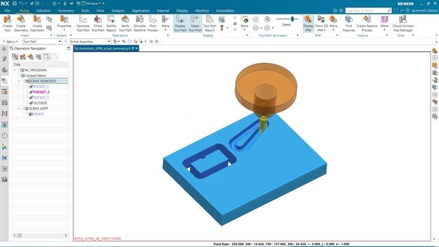 Automatic IPW Scrap Removal in NX CAM смотреть онлайн