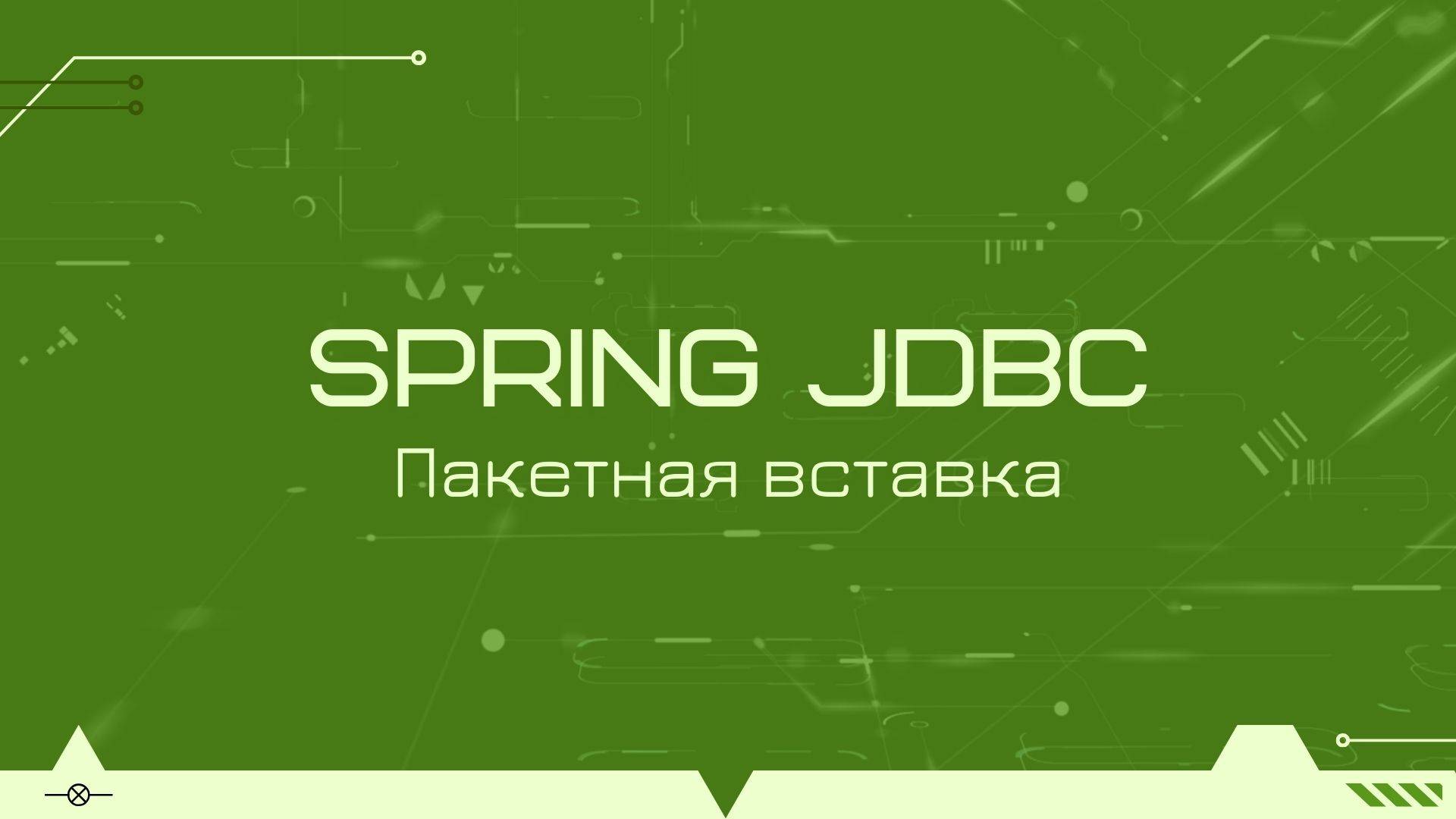 Пакетная вставка данных с помощью Spring JDBC API смотреть онлайн