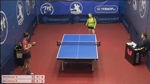 Настольный теннис матч 150121 15 12:45 Мовсисян Валерия Шевцова Екатерина смотреть онлайн