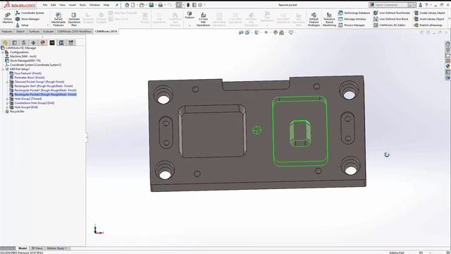 CAMWorks and SOLIDWORKS CAM - Using Feature Recognition смотреть онлайн