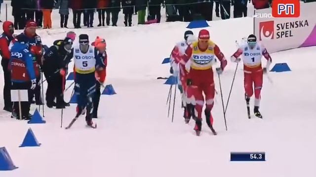 Александр Большунов завоёвывает бронзу. 8.02.2020 смотреть онлайн