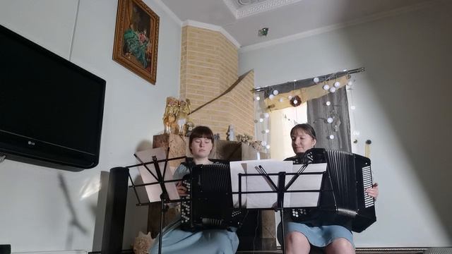 В лесу родилась ёлочка . Композитор Л. Бекман . Дуэт баянистов Амелия и Елена Баталовы . 2025 год . смотреть онлайн