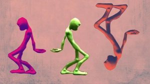 three aliens dance trash on tnt