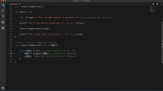 C Programming 28 - Converting a String to Upper Case using Non Constant Pointer смотреть онлайн
