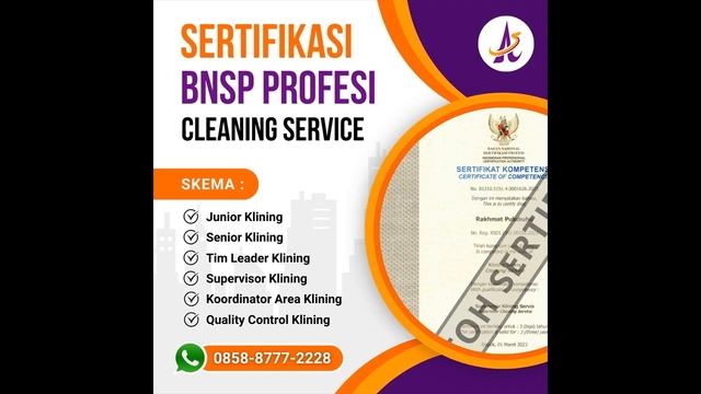 ADA JADWAL, Telepon 0858-8777-2228, Sertifikasi BNSP Tim Leader Klining Servis смотреть онлайн