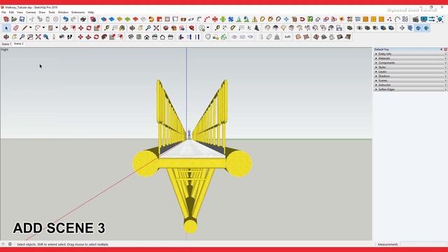 SKETCHUP PRO 2019: ADD SCENE TAB (EASY) смотреть онлайн