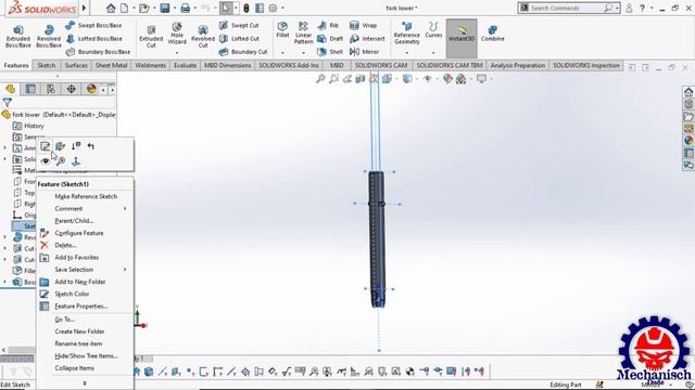 Fork shocker Monoshock and Triple Tree design tutorial in Solidworks | E-bike build series pt.2 смотреть онлайн