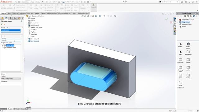 solidworks custom design library (tenon) смотреть онлайн