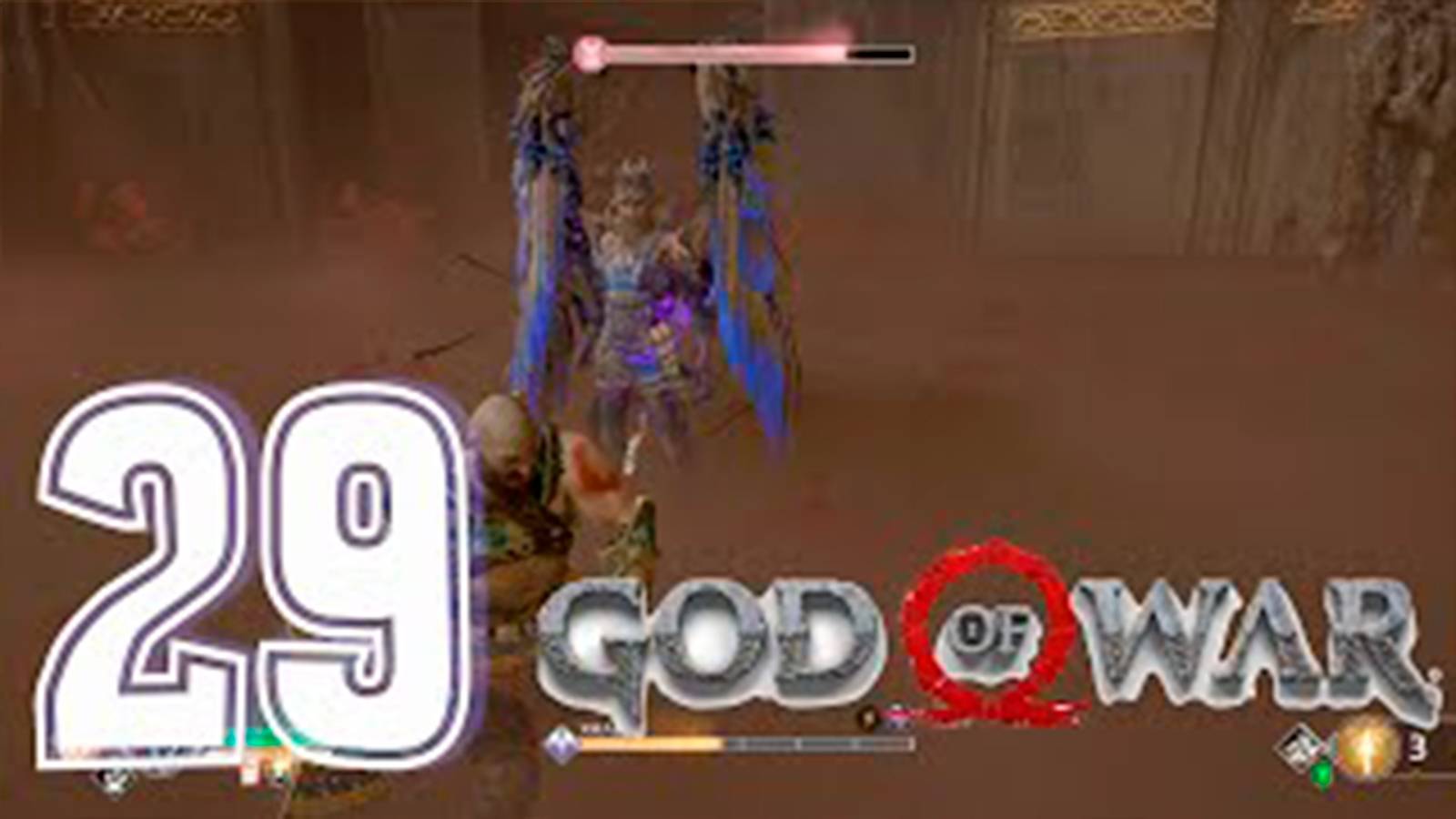 Прохождение God of War 4. часть 29. Босс Валькирия ХИЛЬДР