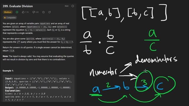 Leetcode 399: Evaluate Division (RU) смотреть онлайн