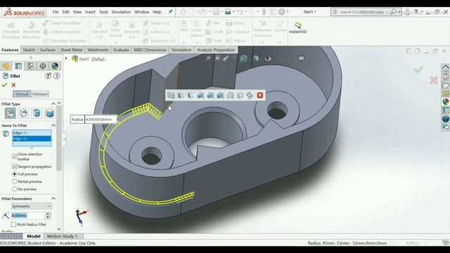 Part Modeling In Solidworks - Drill Speeder Body смотреть онлайн