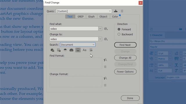 Applying InDesign Styles with the Find/Change tool смотреть онлайн