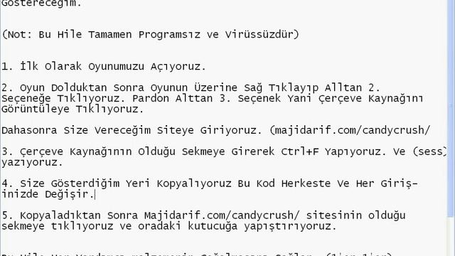 Candy Crush Saga Hilesi