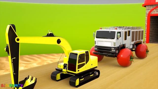 Уличные транспортные средства учат детей осваивать магию цвета Гаража смотреть онлайн