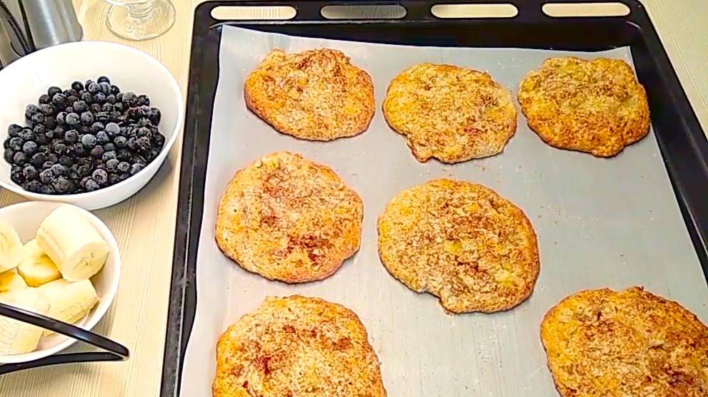 ОВСЯНОЕ ПЕЧЕНЬЕ С БАНАНОМ. За полчаса. Детям очень нравится. смотреть онлайн