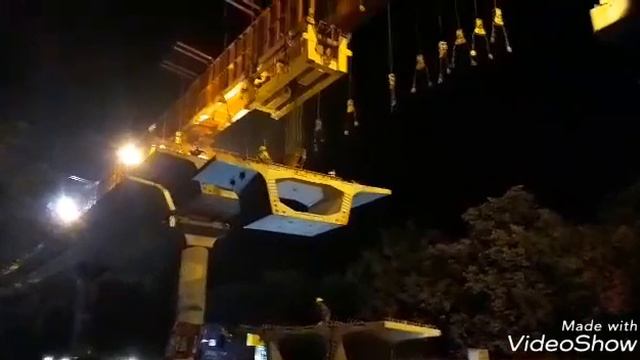 metro construction by using over head Launching machine смотреть онлайн