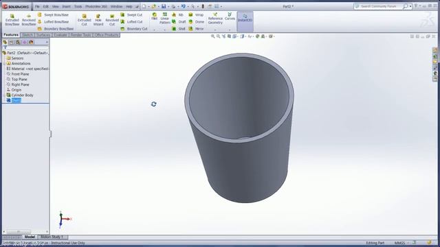 SolidWorks Drinking Beaker смотреть онлайн