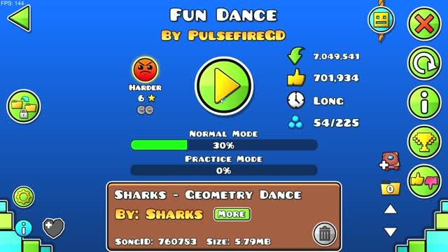 Geometry Dash Fun Dance [Создавайте подобные уровни что-бы не парится с декором]. смотреть онлайн