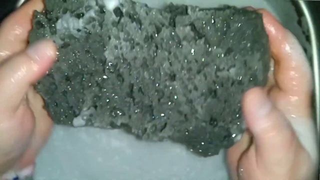 ASMR 🤍/Laundry Powder/Bleach/ Sponge Squeezing/#spongesuds #rinsing/#порошок #белизна #губка