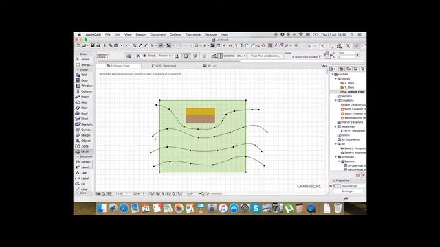 ARCHICAD: HOW TO BUILD MODEL TERRAIN USING THE MESH TOOL PART 1 смотреть онлайн