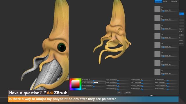 #AskZBrush - How to Adjust Your Polypaint Color in ZBrush смотреть онлайн