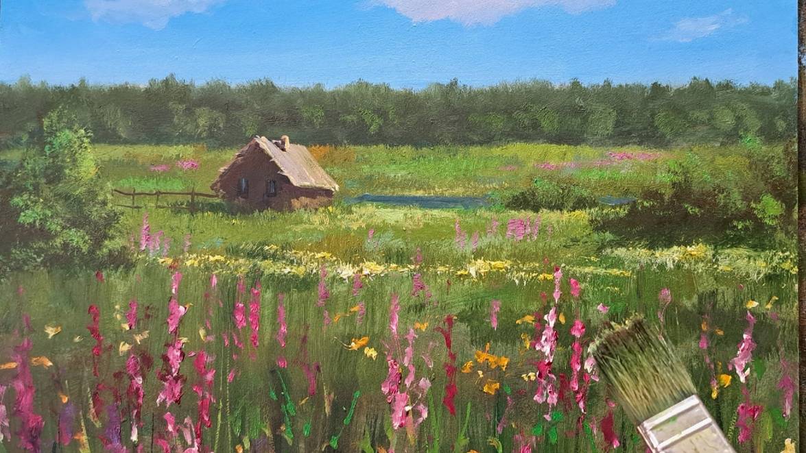 Пейзаж.Живопись маслом