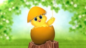 смешные цыплята! разноцветные яйца! учим цвета