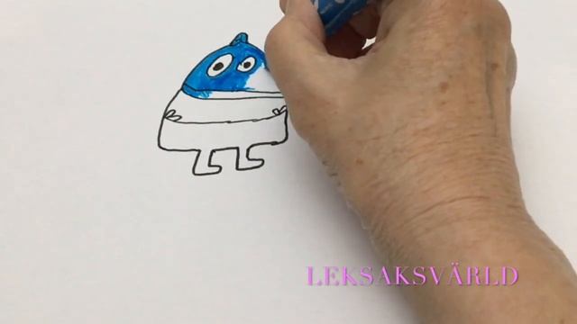 Rita Och Måla Med Babblarna - Nya Babblarna - Sassa Målar Påskägg