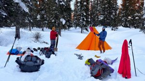 Зимний поход с печкой и палаткой