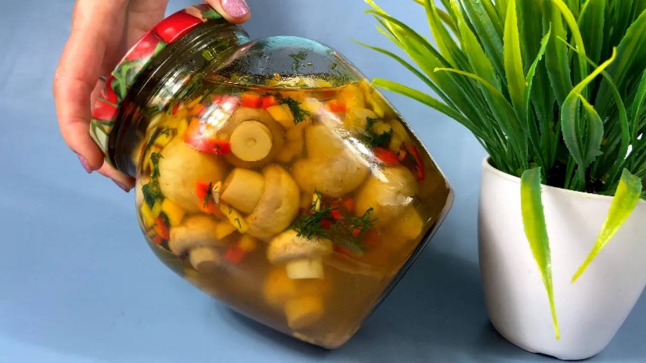 Мужики ЗАКУСЫВАЛИ и нахваливали! Шампиньоны "ПОД ВОДОЧКУ" таких в магазине НЕ КУПИШЬ! смотреть онлайн