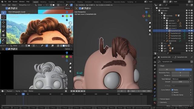 Blender Luca Hair Stylized смотреть онлайн