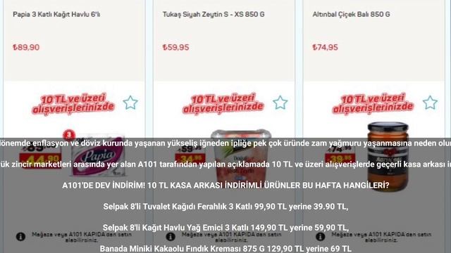 A101 indirimin kralını yaptı! 149 TL'den 59 liraya düştü poşetini kapan hemen koşsun смотреть онлайн