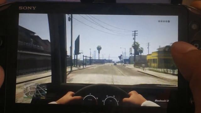 GTA V PS Vita Remote Play Gameplay - First Person смотреть онлайн